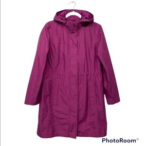 L.L. BEAN Pink H2OFF Raincoat Jacket Mesh-Lined Misses Small Petite 287445
